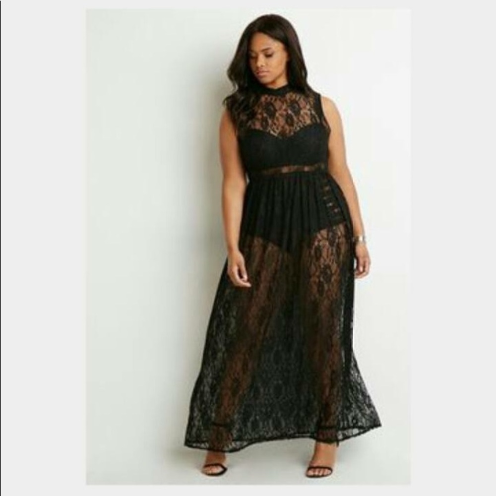Black lace dress